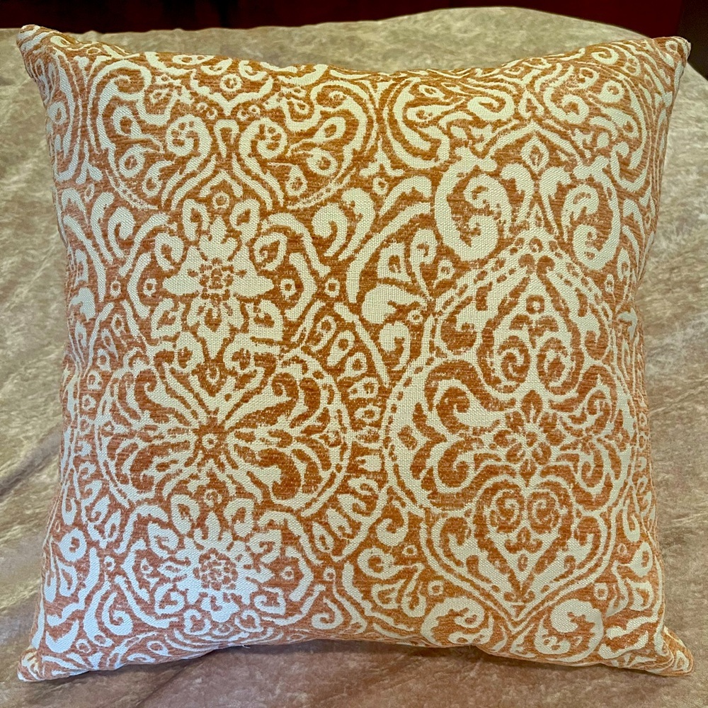 Brand new spice orange color throw pillow. 18” x 18”